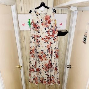 White Floral Dress 👗